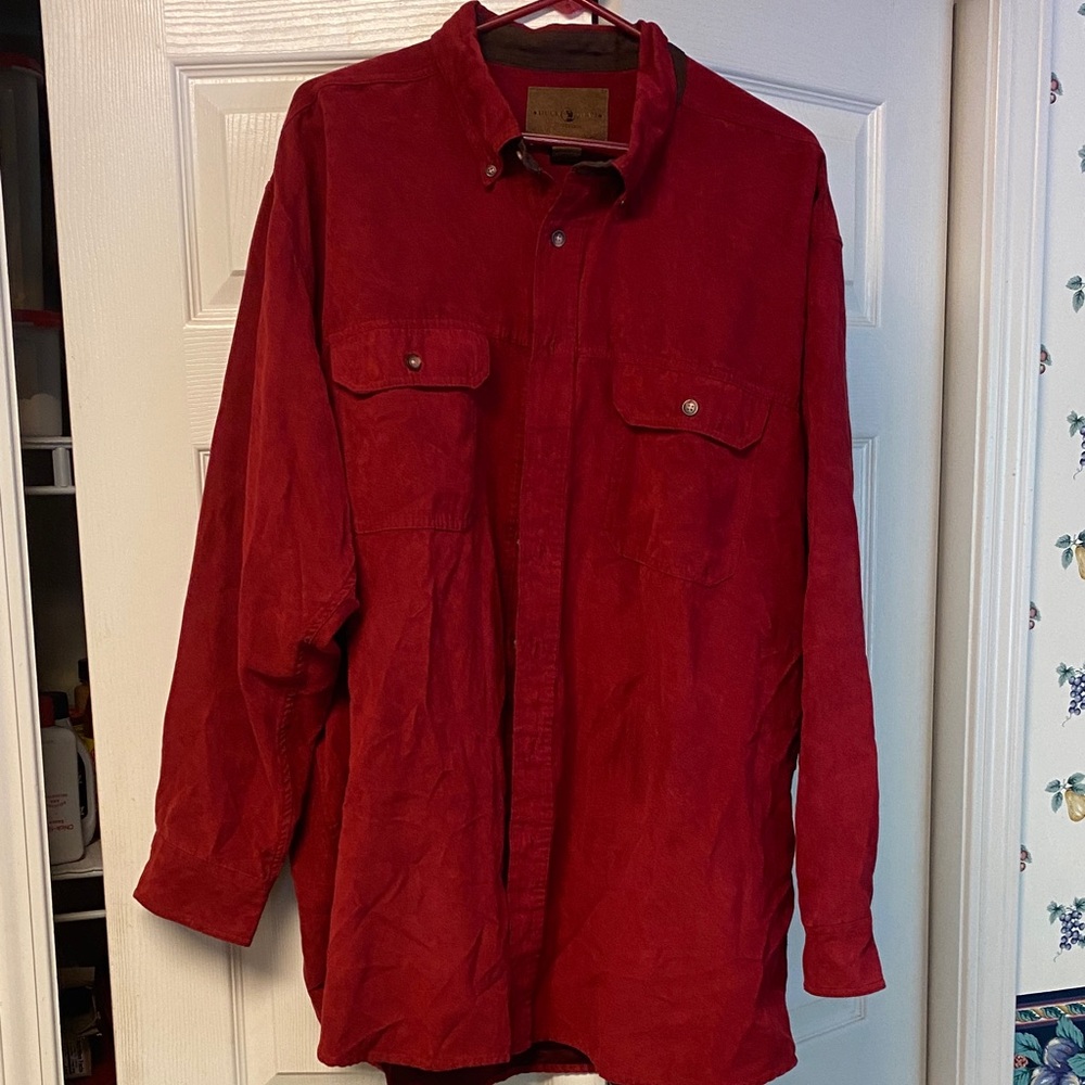 Duck Head Men's Scarlet Suede Shirt